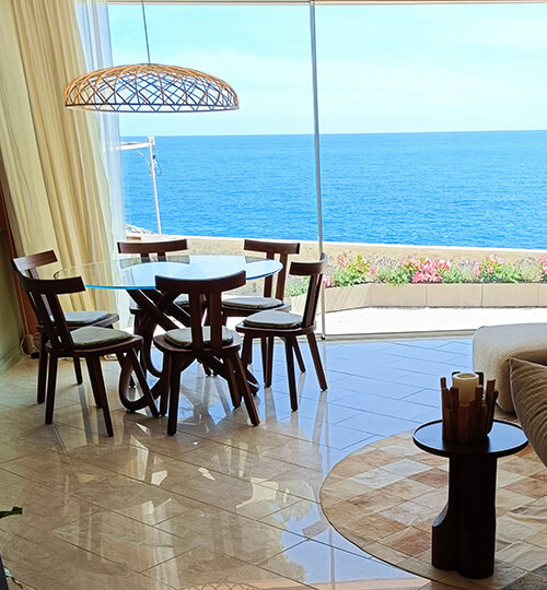 Borgo ai conti - Seaview-Costa Azzurra - La Magnolia - salone e panorama